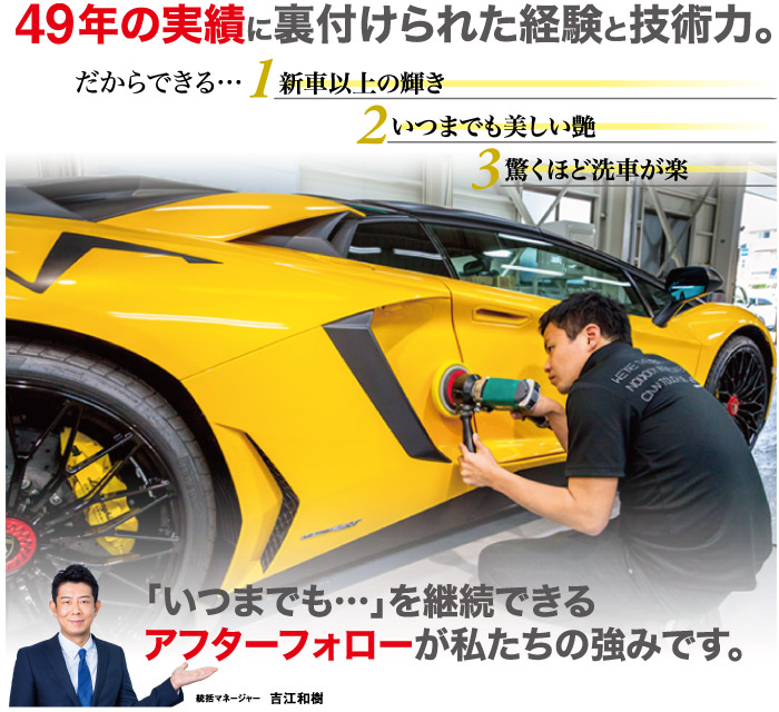 45年の実績に裏付けられた経験と技術力。
