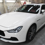 ガラスコーティング　名古屋市北区より　マセラティ　ギブリ　入庫です。