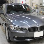 ガラスコーティング施工、BMW 320dの新車コーティング完了。